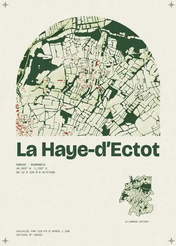 Affiche de La Haye-d'Ectot, calculée par 123-fr d'après l'IGN