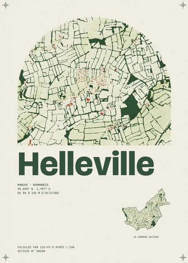 Affiche de Helleville, calculée par 123-fr d'après l'IGN