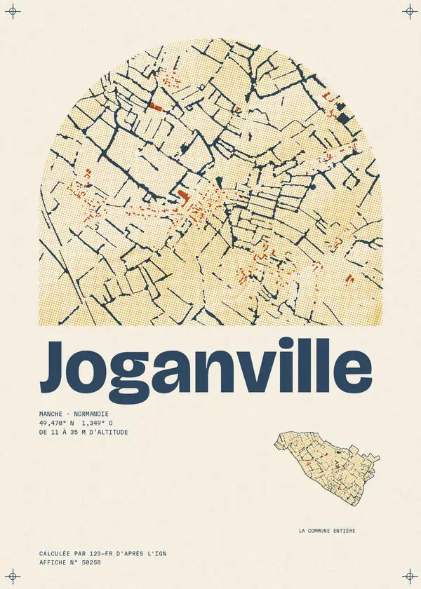 Affiche de Joganville, calculée par 123-fr d'après l'IGN