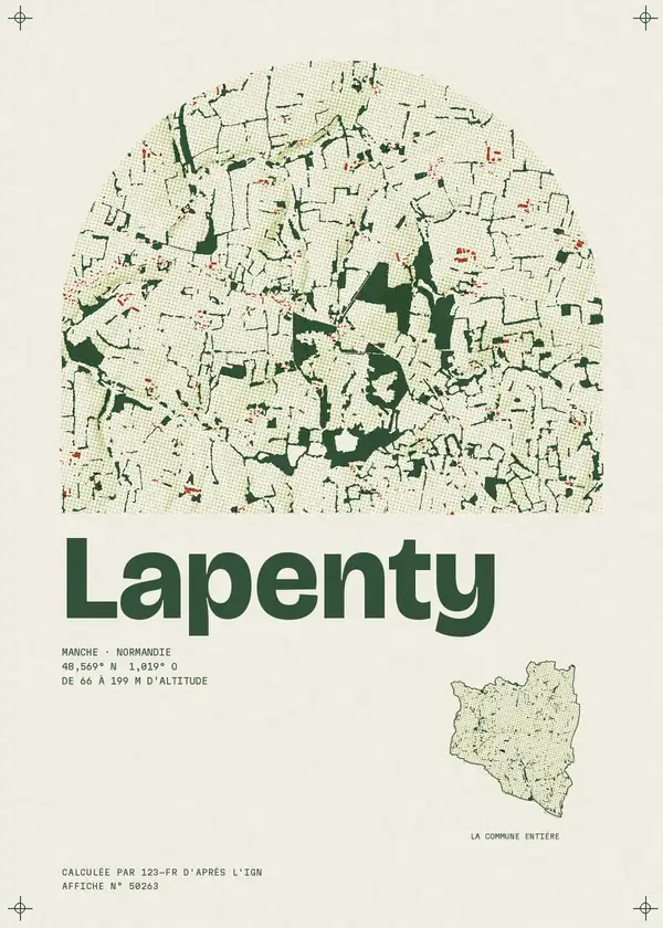 Affiche de Lapenty, calculée par 123-fr d'après l'IGN