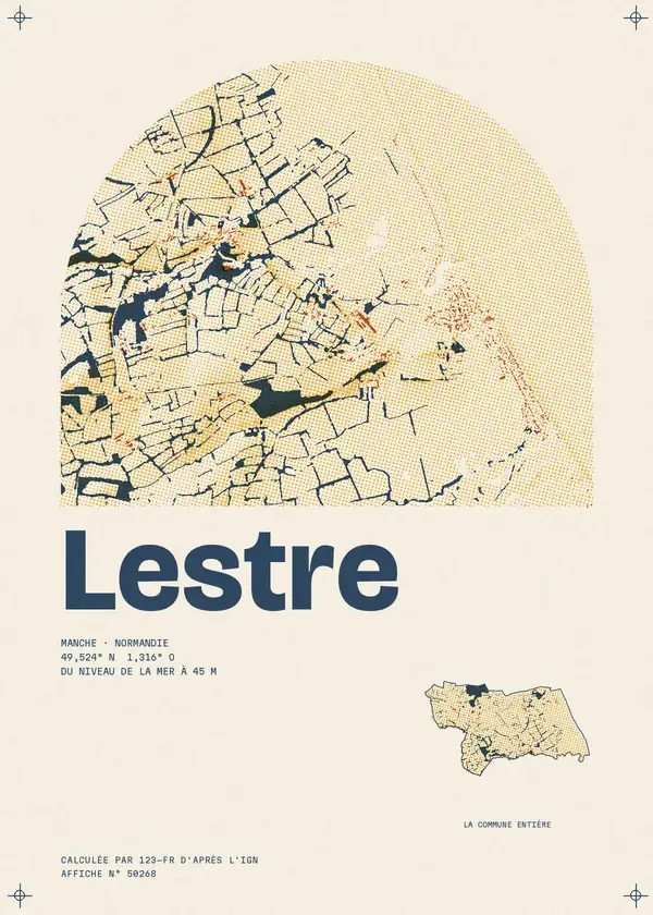 Affiche de Lestre, calculée par 123-fr d'après l'IGN