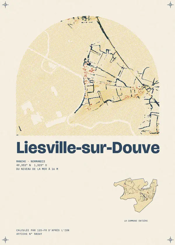 Affiche de Liesville-sur-Douve, calculée par 123-fr d'après l'IGN