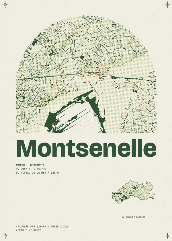 Affiche de Montsenelle, calculée par 123-fr d'après l'IGN