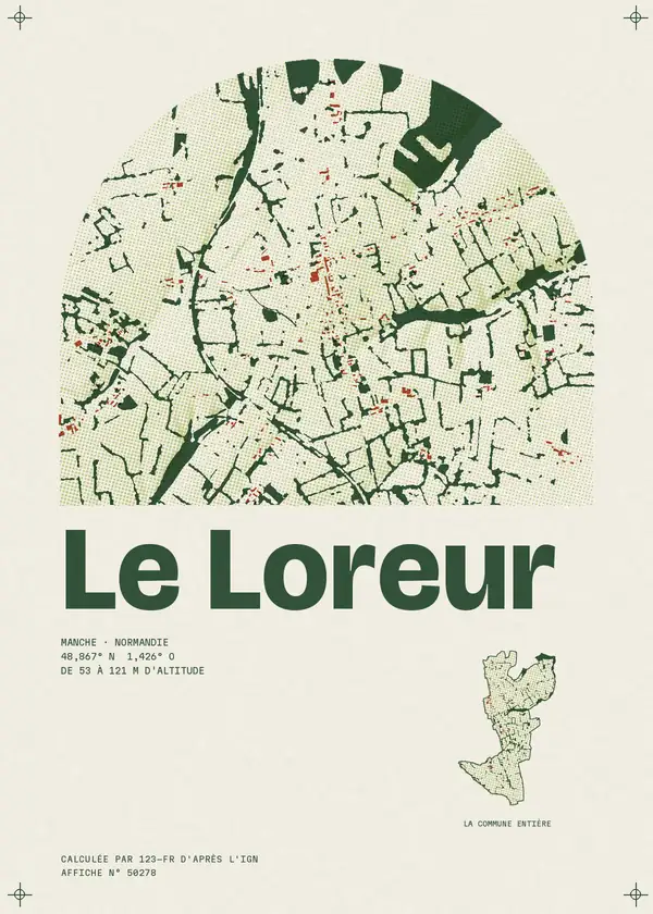 Affiche de Le Loreur, calculée par 123-fr d'après l'IGN