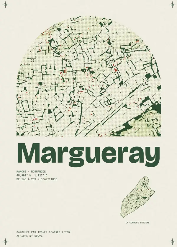 Affiche de Margueray, calculée par 123-fr d'après l'IGN