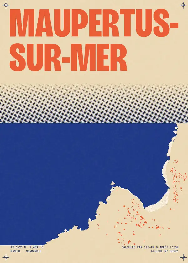 Affiche de Maupertus-sur-Mer, calculée par 123-fr d'après l'IGN