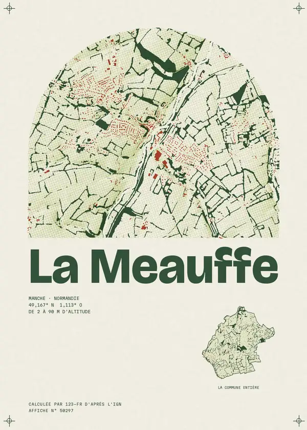 Affiche de La Meauffe, calculée par 123-fr d'après l'IGN