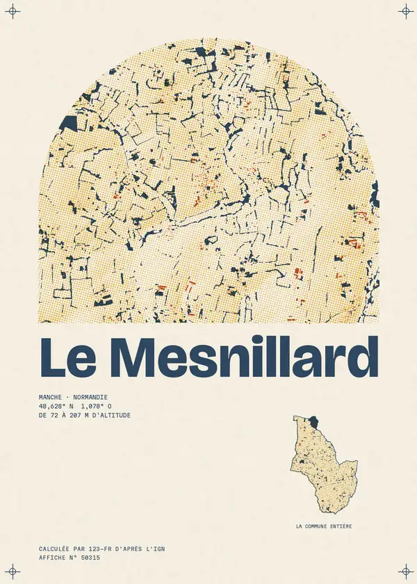 Affiche de Le Mesnillard, calculée par 123-fr d'après l'IGN