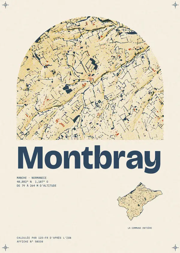 Affiche de Montbray, calculée par 123-fr d'après l'IGN