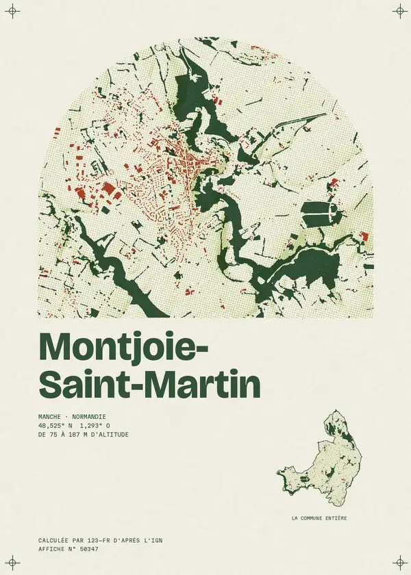 Affiche de Montjoie-Saint-Martin, calculée par 123-fr d'après l'IGN