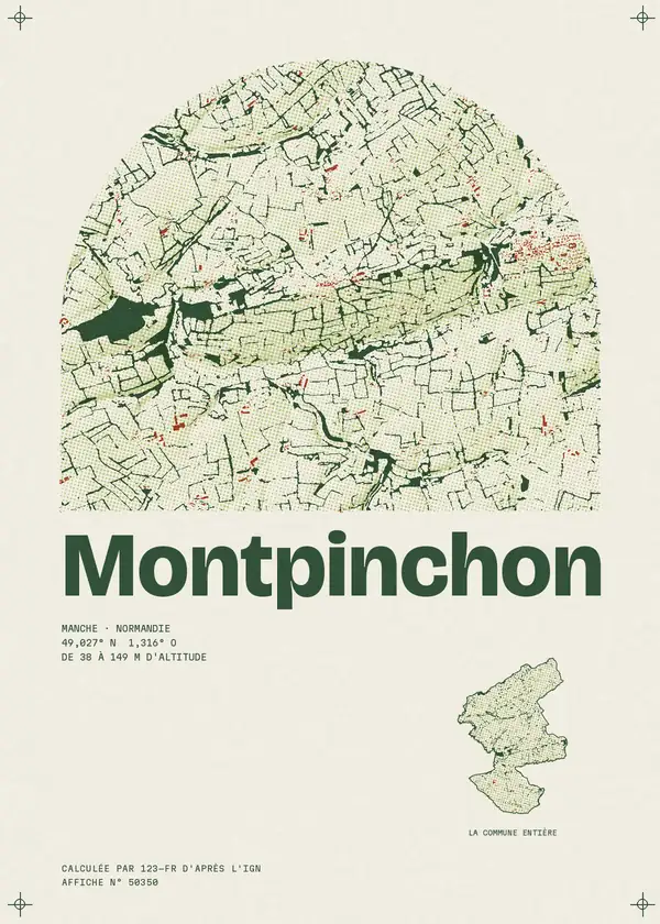 Affiche de Montpinchon, calculée par 123-fr d'après l'IGN