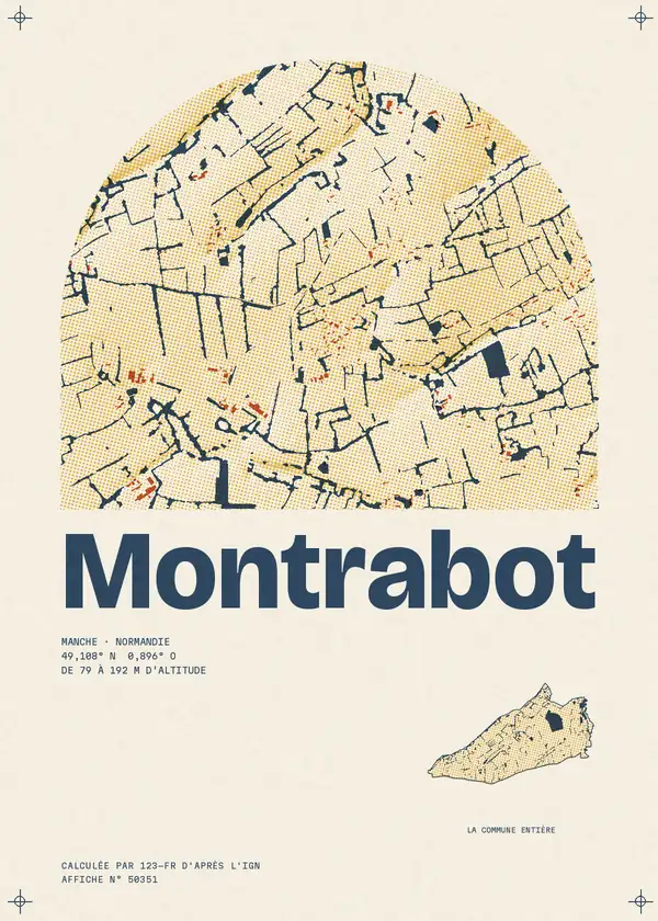 Affiche de Montrabot, calculée par 123-fr d'après l'IGN