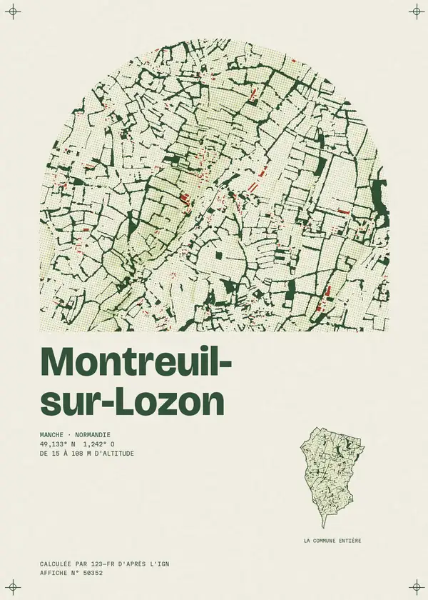 Affiche de Montreuil-sur-Lozon, calculée par 123-fr d'après l'IGN