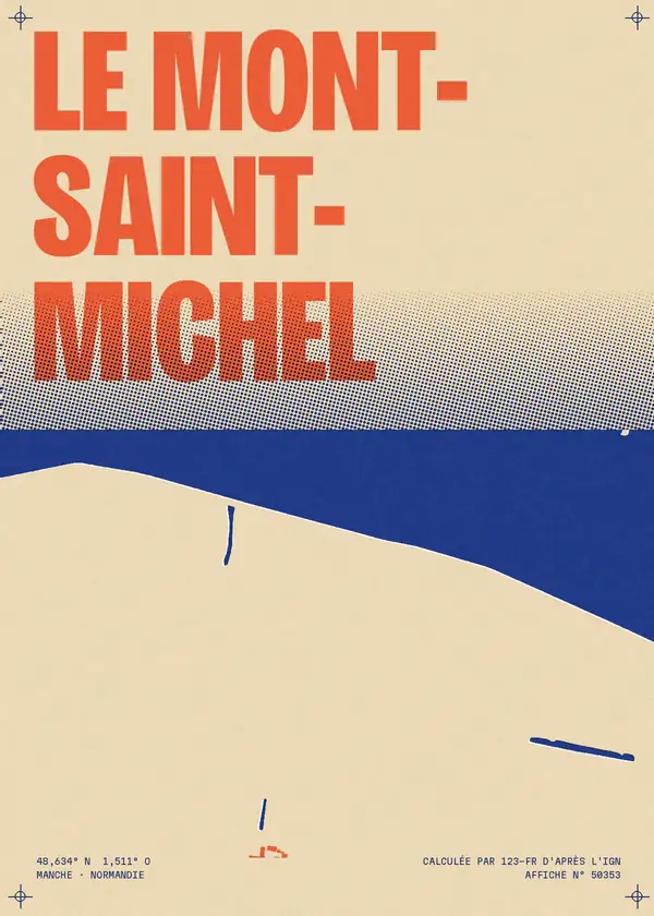 Affiche de Le Mont-Saint-Michel, calculée par 123-fr d'après l'IGN