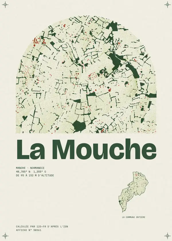 Affiche de La Mouche, calculée par 123-fr d'après l'IGN