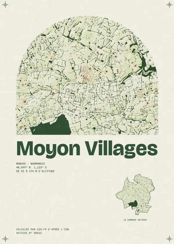 Affiche de Moyon Villages, calculée par 123-fr d'après l'IGN