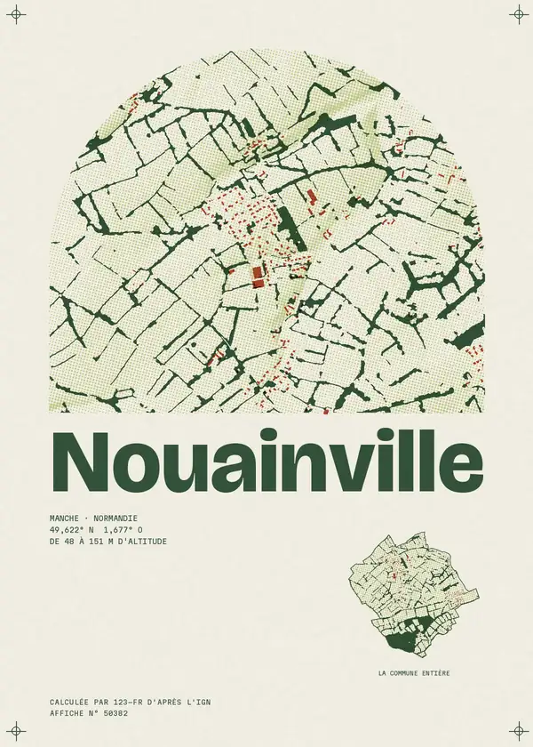 Affiche de Nouainville, calculée par 123-fr d'après l'IGN