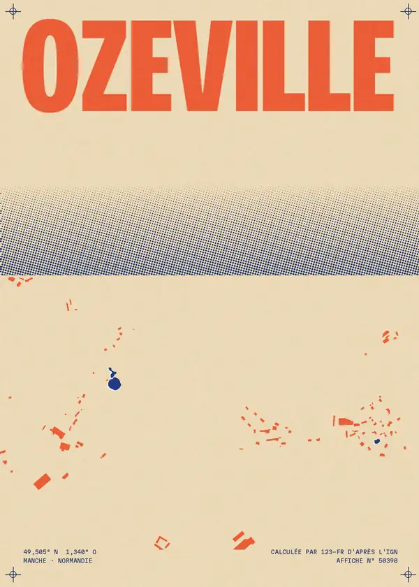 Affiche de Ozeville, calculée par 123-fr d'après l'IGN