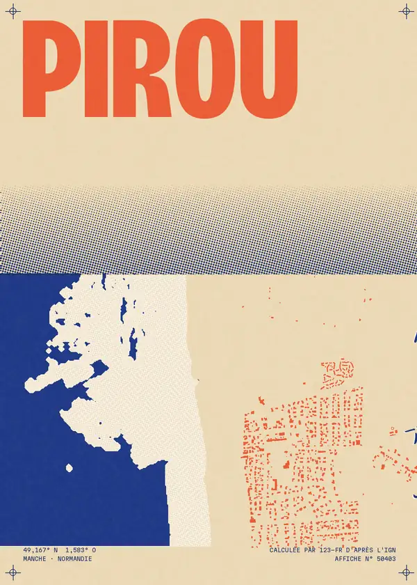 Affiche de Pirou, calculée par 123-fr d'après l'IGN