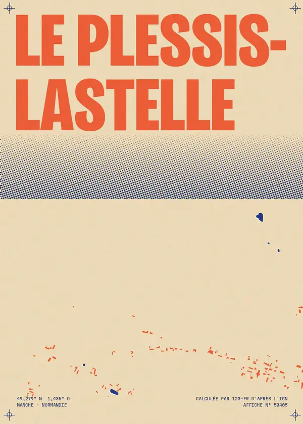 Affiche de Le Plessis-Lastelle, calculée par 123-fr d'après l'IGN