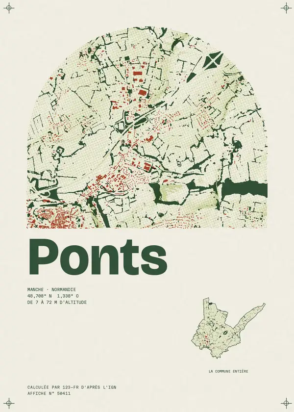 Affiche de Ponts, calculée par 123-fr d'après l'IGN