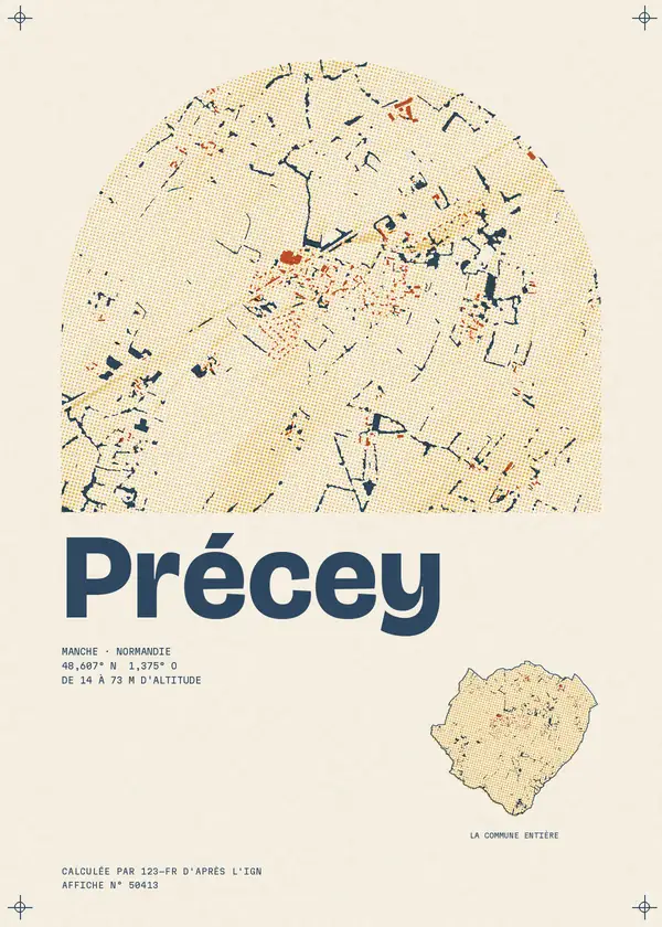 Affiche de Précey, calculée par 123-fr d'après l'IGN