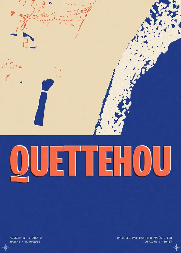 Affiche de Quettehou, calculée par 123-fr d'après l'IGN