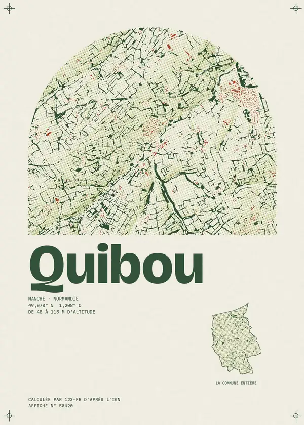 Affiche de Quibou, calculée par 123-fr d'après l'IGN