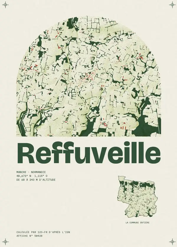 Affiche de Reffuveille, calculée par 123-fr d'après l'IGN