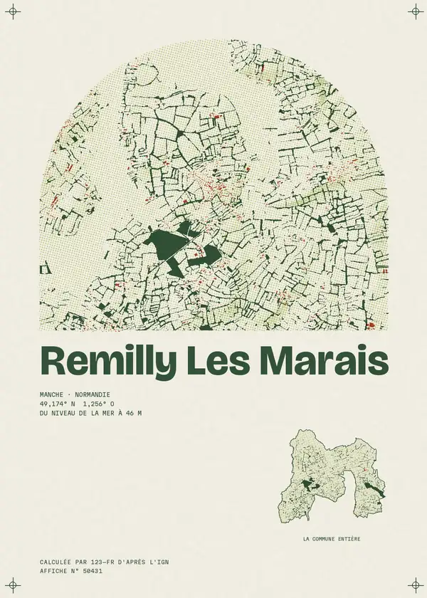 Affiche de Remilly Les Marais, calculée par 123-fr d'après l'IGN