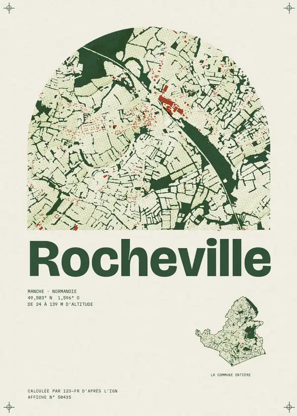 Affiche de Rocheville, calculée par 123-fr d'après l'IGN