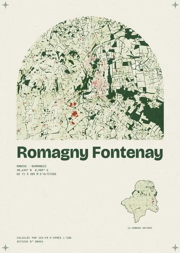 Affiche de Romagny Fontenay, calculée par 123-fr d'après l'IGN