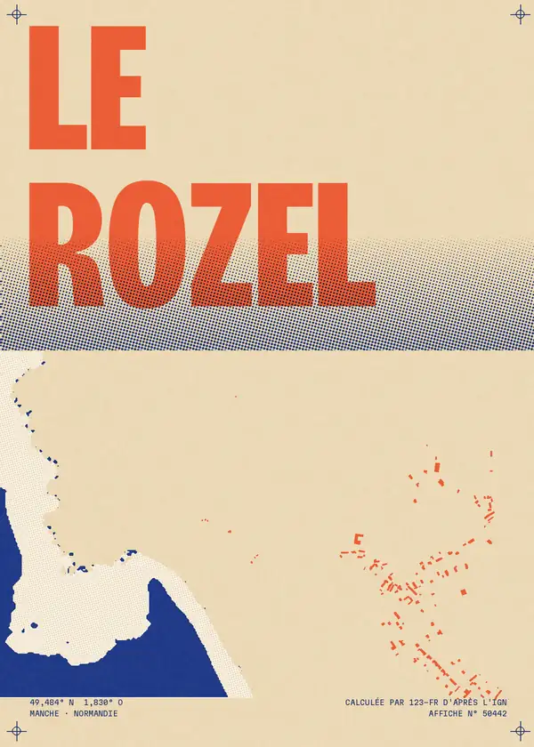 Affiche de Le Rozel, calculée par 123-fr d'après l'IGN