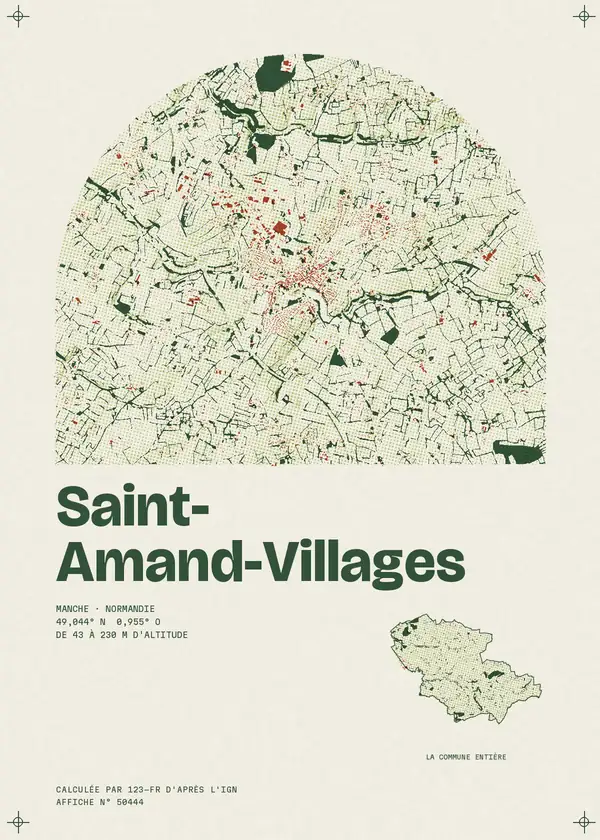Affiche de Saint-Amand-Villages, calculée par 123-fr d'après l'IGN