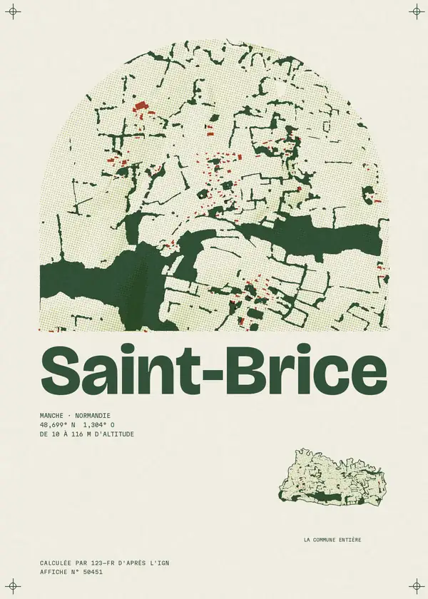 Affiche de Saint-Brice, calculée par 123-fr d'après l'IGN