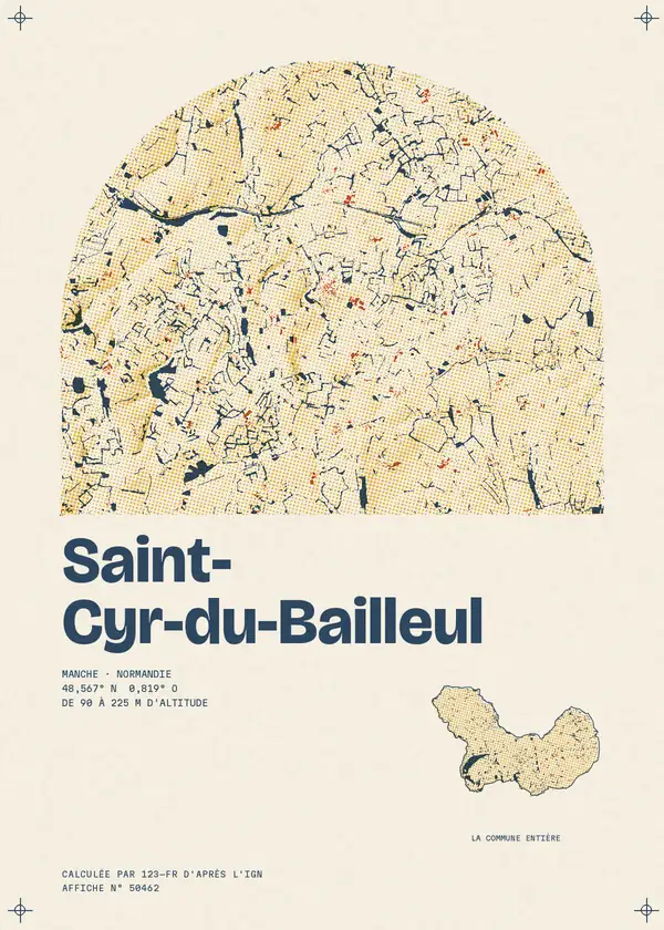 Affiche de Saint-Cyr-du-Bailleul, calculée par 123-fr d'après l'IGN