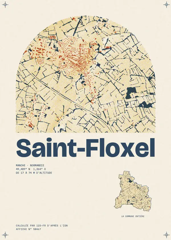 Affiche de Saint-Floxel, calculée par 123-fr d'après l'IGN