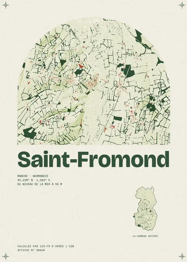 Affiche de Saint-Fromond, calculée par 123-fr d'après l'IGN
