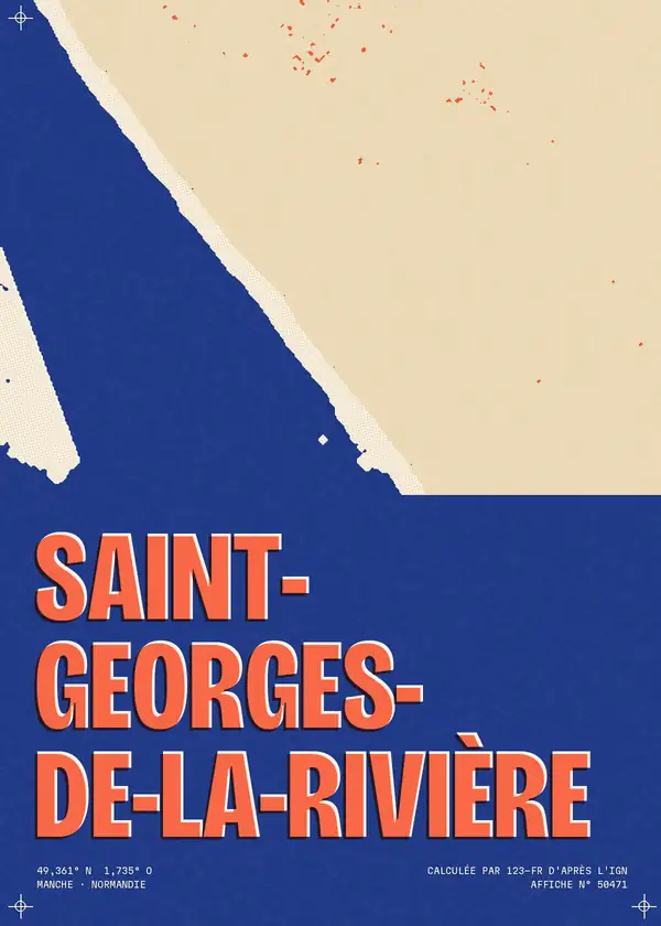 Affiche de Saint-Georges-de-la-Rivière, calculée par 123-fr d'après l'IGN