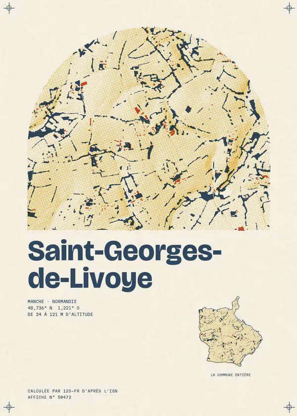 Affiche de Saint-Georges-de-Livoye, calculée par 123-fr d'après l'IGN