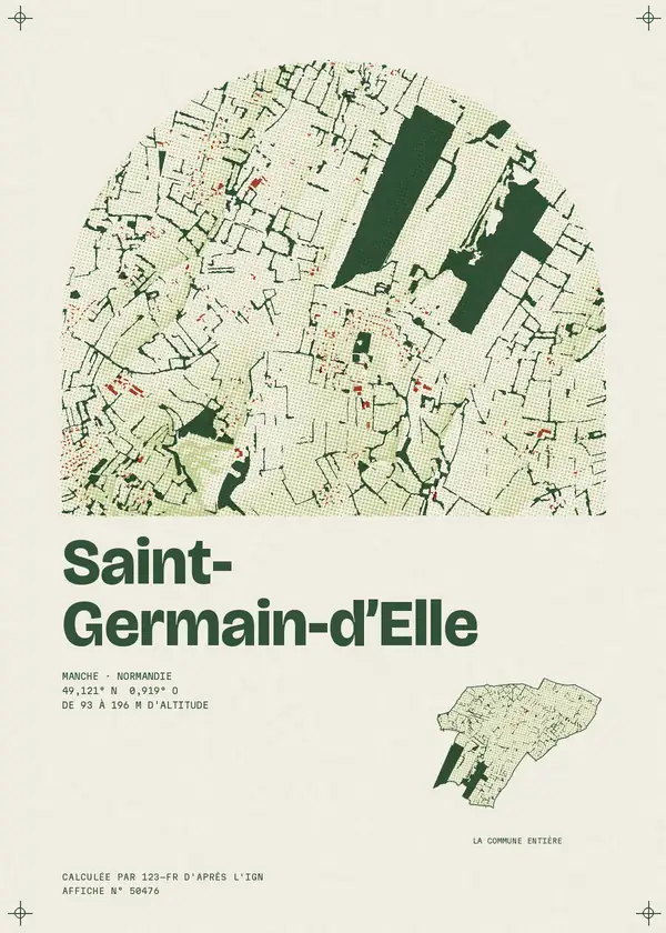 Affiche de Saint-Germain-d'Elle, calculée par 123-fr d'après l'IGN