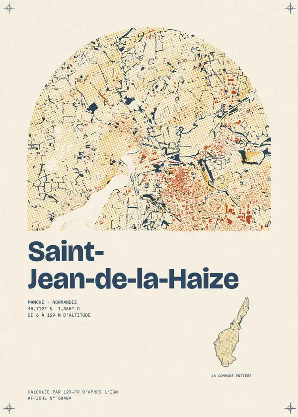Affiche de Saint-Jean-de-la-Haize, calculée par 123-fr d'après l'IGN