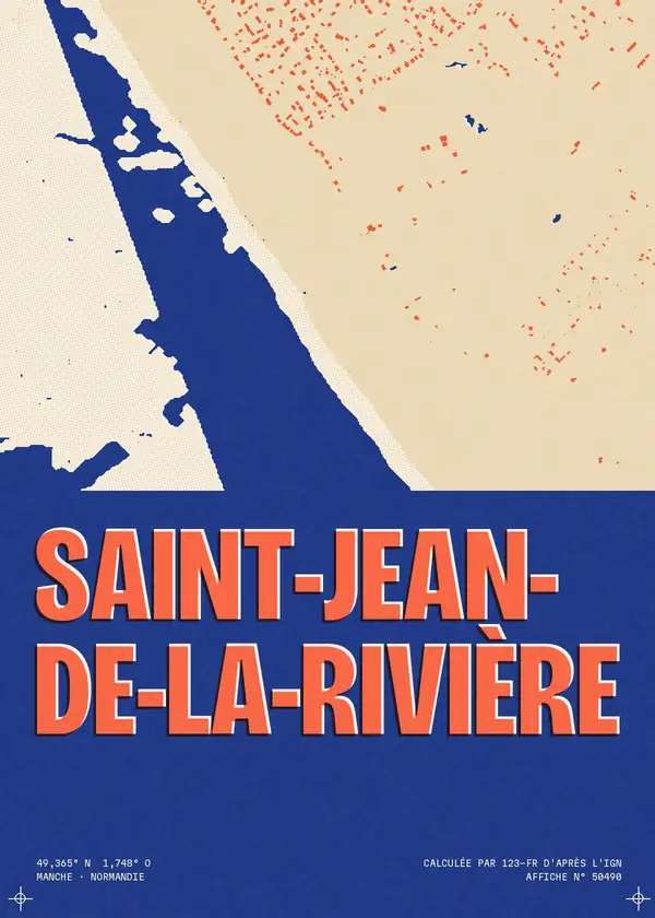 Affiche de Saint-Jean-de-la-Rivière, calculée par 123-fr d'après l'IGN