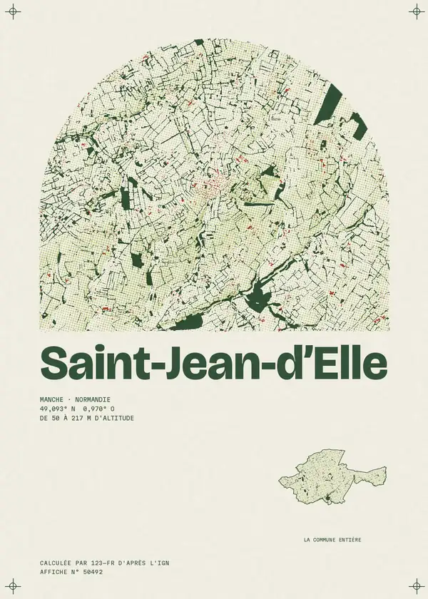 Affiche de Saint-Jean-d'Elle, calculée par 123-fr d'après l'IGN