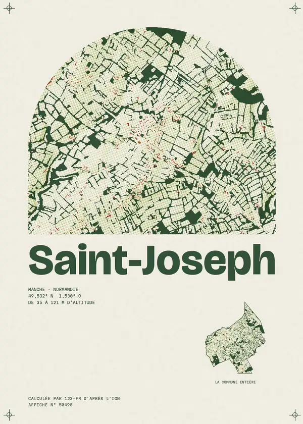 Affiche de Saint-Joseph, calculée par 123-fr d'après l'IGN