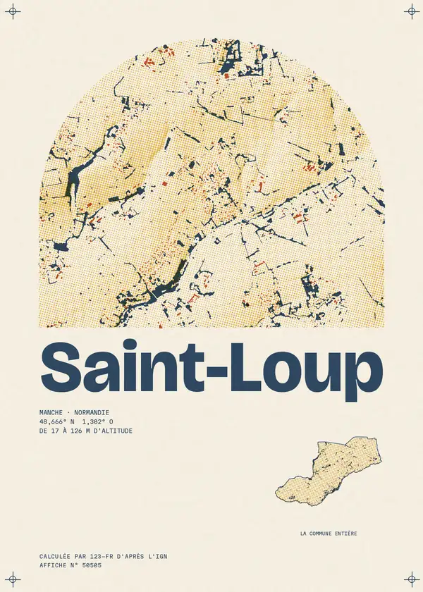 Affiche de Saint-Loup, calculée par 123-fr d'après l'IGN