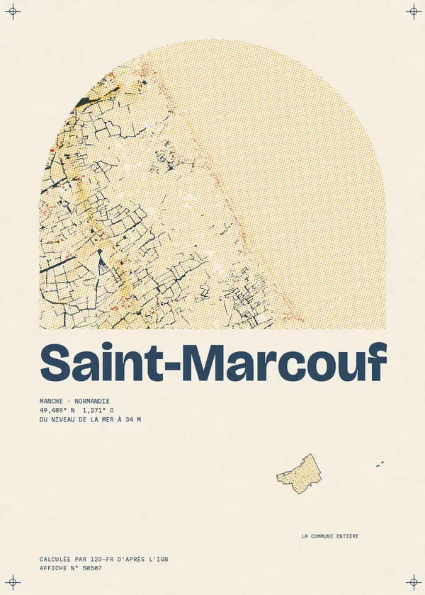 Affiche de Saint-Marcouf, calculée par 123-fr d'après l'IGN