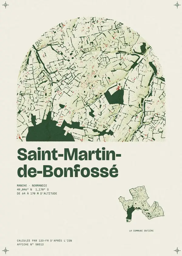 Affiche de Saint-Martin-de-Bonfossé, calculée par 123-fr d'après l'IGN