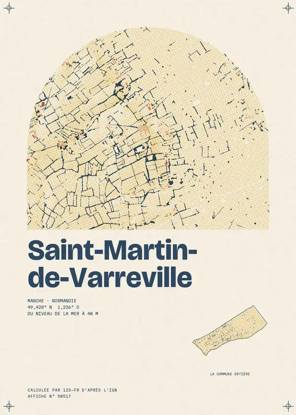Affiche de Saint-Martin-de-Varreville, calculée par 123-fr d'après l'IGN