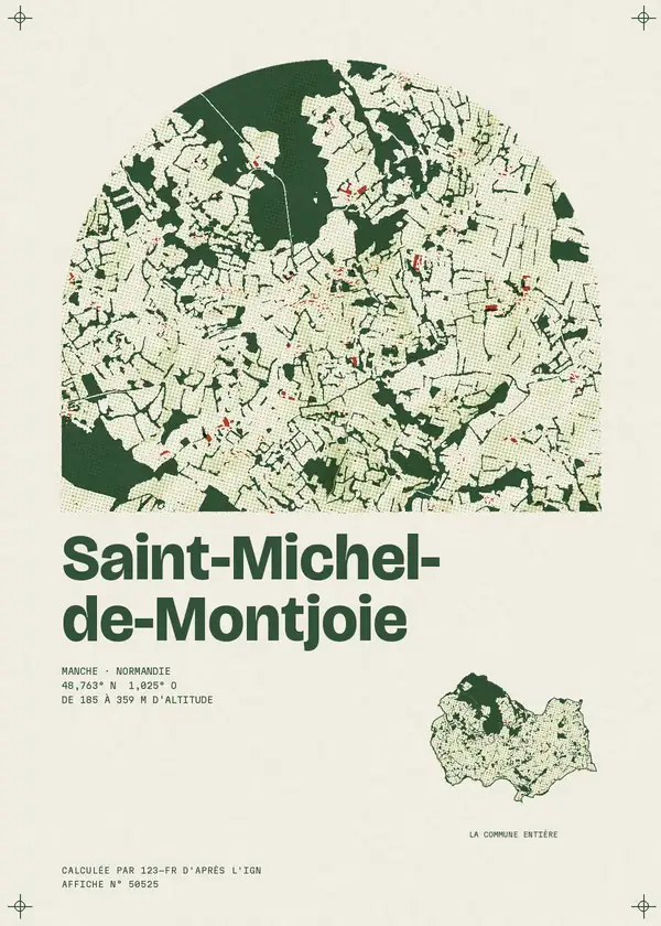 Affiche de Saint-Michel-de-Montjoie, calculée par 123-fr d'après l'IGN